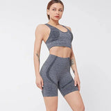 YOGA SHORTS Yoga Fitness suit-Grey-2