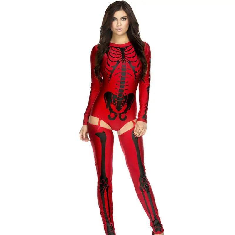 Vampire Witch Queen Halloween Terror-Red-5